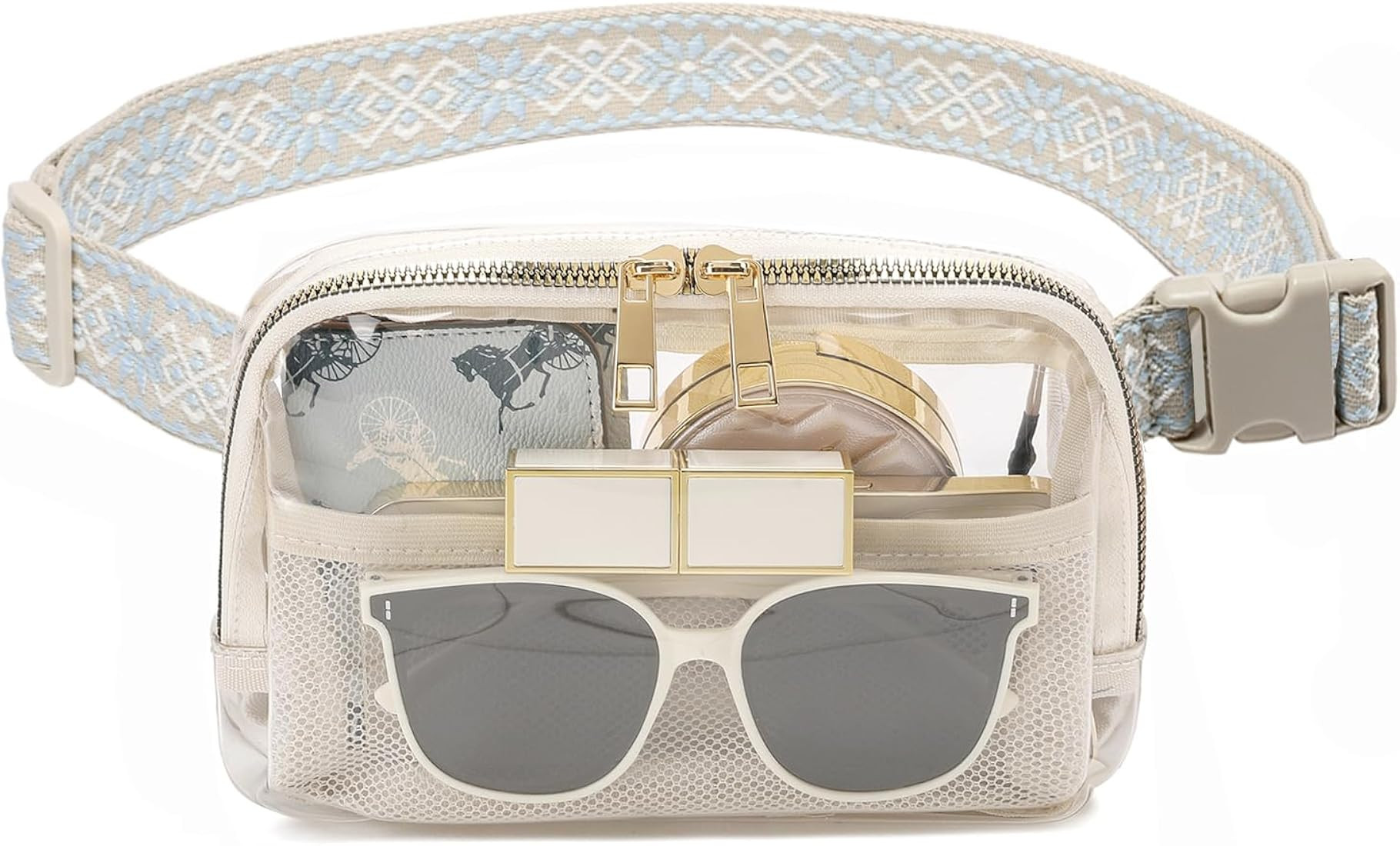 Amazon.com | Clear Belt Bag Fanny Pack Stadium Approved for Women Men with Adjustable Strap,Cross... | Amazon (US)