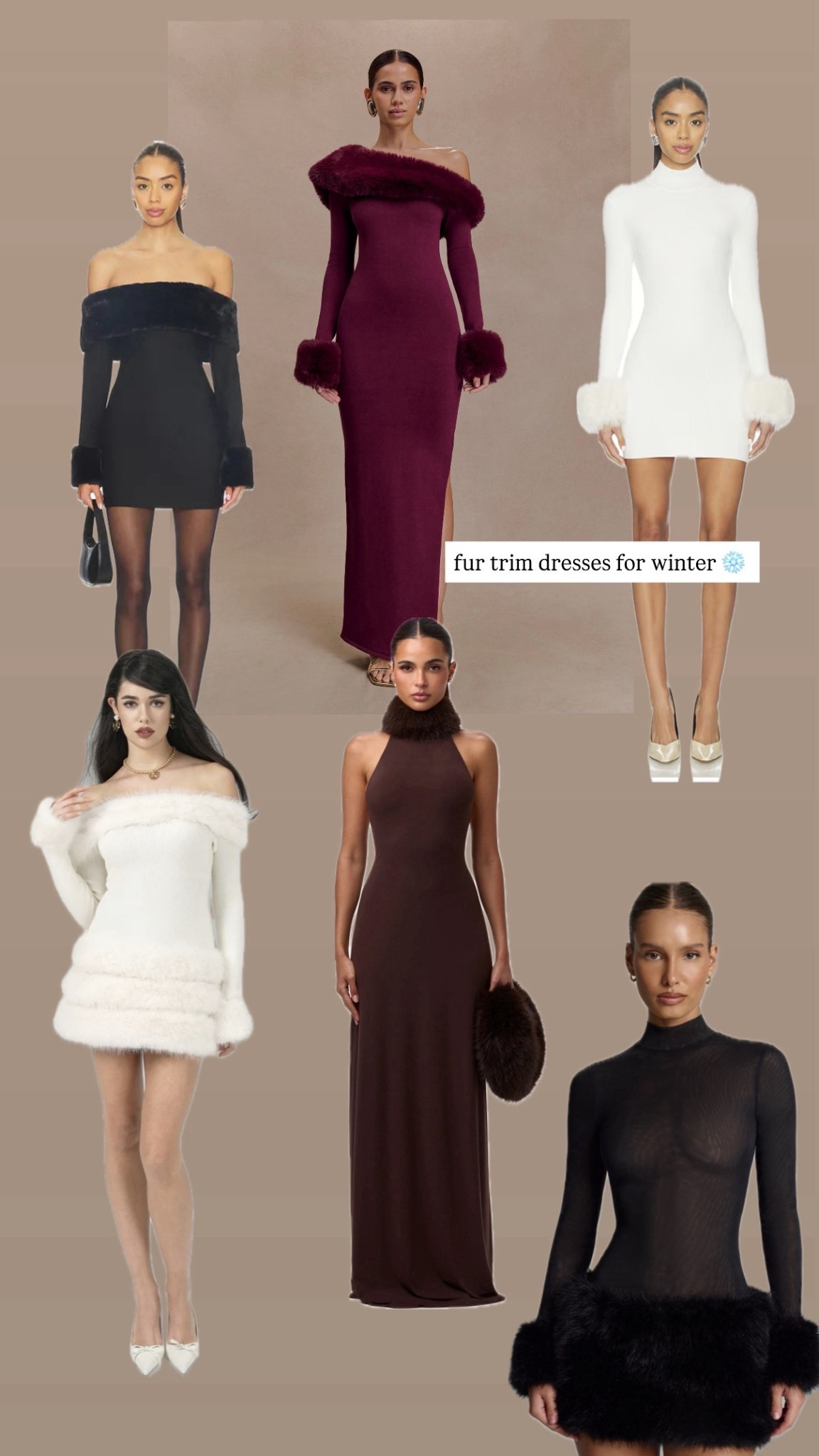 Fur trim dresses ❄️

#LTKCyberWeek #LTKHoliday #LTKSeasonal