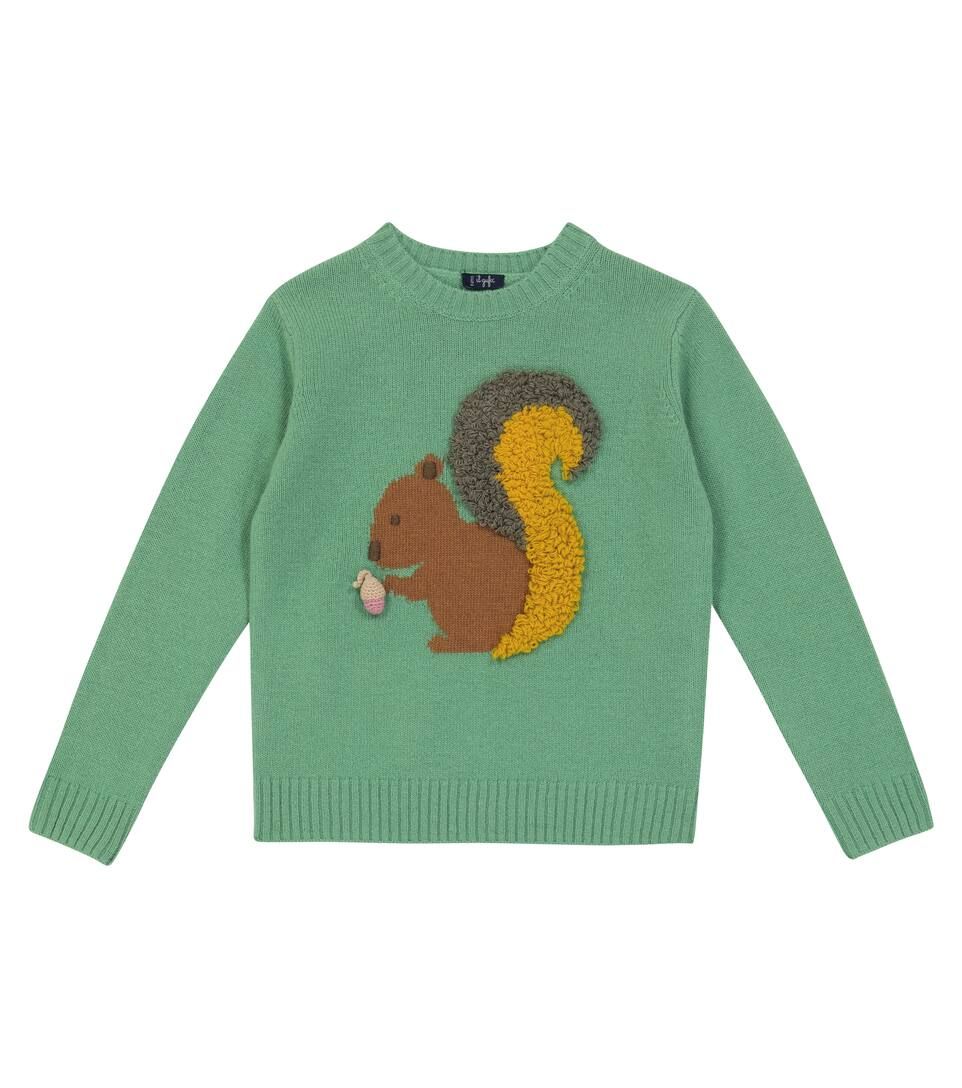 Squirrel embroidered virgin wool sweater | Mytheresa (UK)