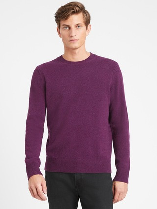 Italian Wool-Blend Crew-Neck Sweater | Banana Republic (US)
