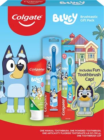 Colgate Bluey Gift Set, 1 Powered Toothbrush, 1 Manual Toothbrush, Toothpaste | Walmart (US)