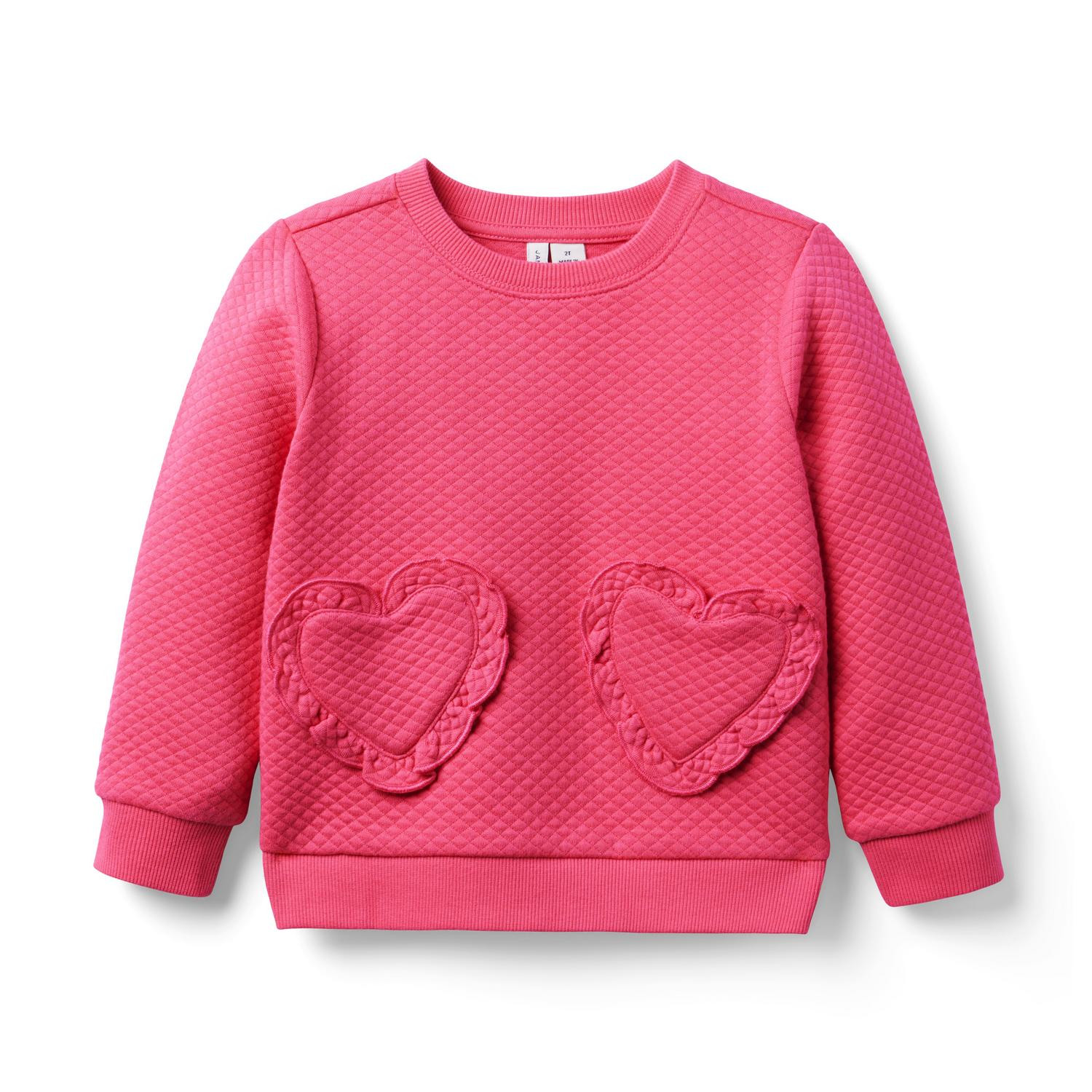 Quilted Heart Pocket Sweater | Janie and Jack