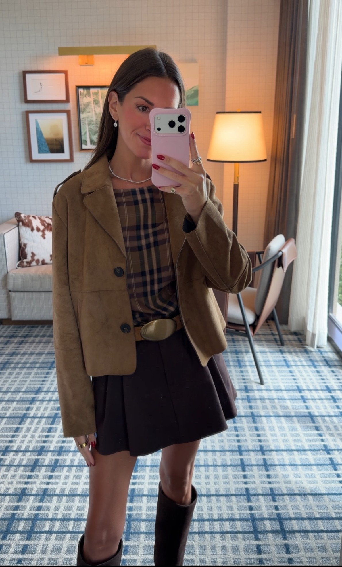 Size xsmall top  
Small jacket 
Xsmall belt 

Fall outfits 
Fall trends

#LTKCon #LTKdayinmylife #LTKootd