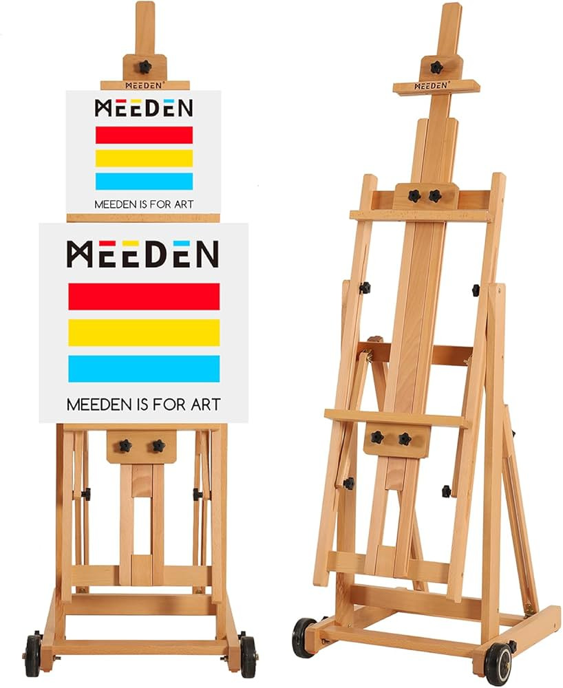 MEEDEN Versatile Studio H-Frame Easel - All Media Adjustable Beech Wood Studio Easel, Painting Fl... | Amazon (US)
