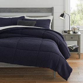 Waffle Jersey Back Comforter | Pottery Barn Teen