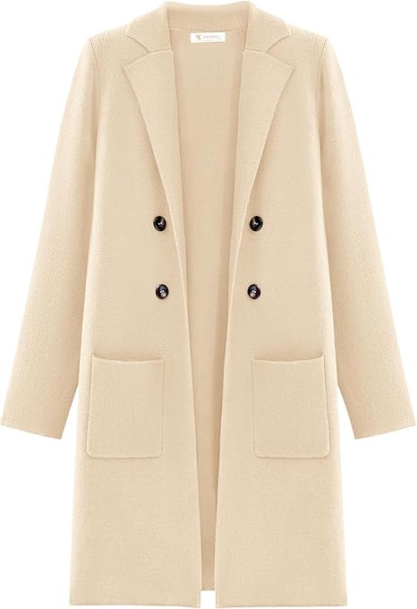 KIRUNDO Cardigan Sweaters for Women 2025 Fall Fashion Open Front Warm Thick Long Winter Coats Jac... | Amazon (US)