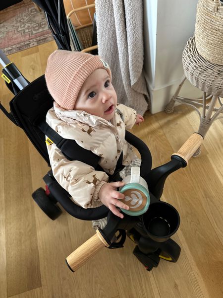Loving this new toddler trike and coffee cup rattle

Tricycle. Baby puffer coat 

#LTKkids #LTKFind #LTKbaby