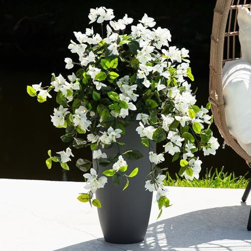 Nearly Natural 28in. UV Resistant Artificial Bougainvillea Hanging Plant (Indoor/Outdoor) - Set o... | Amazon (US)