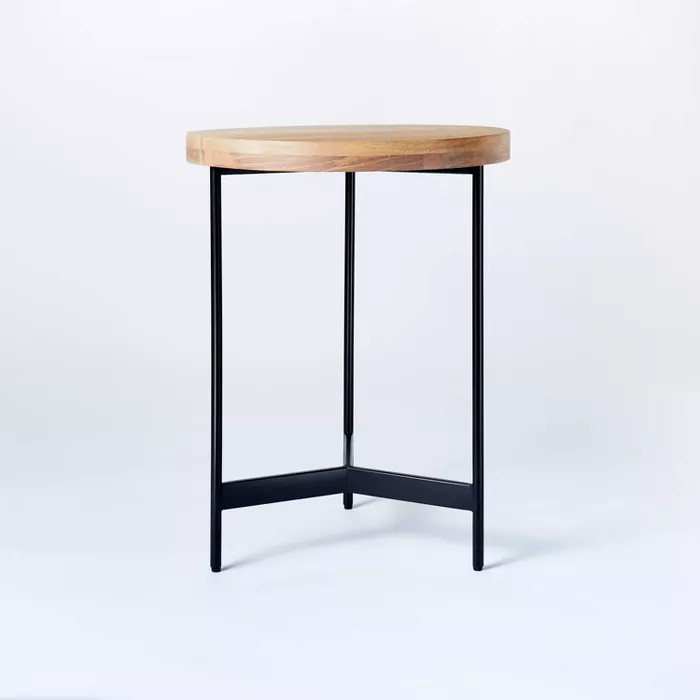 Villa Park Round Wooden End Table Brown - Threshold™ designed with Studio McGee | Target