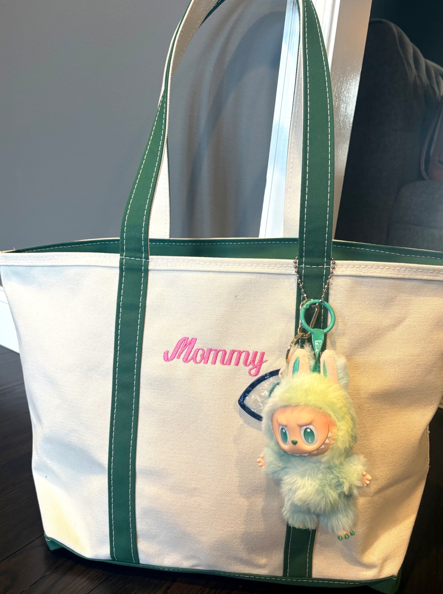 This is the top zip large size boat and tote with long handles. Add the embroidery 

*I use it as my diaper bag 

#LTKBaby #LTKmomlife #LTKTravel