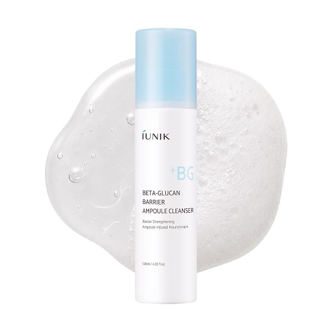 IUNIK Beta-Glucan Barrier Ampoule Cleanser - Hydrating Face Wash 4.05 fl oz | Amazon (US)