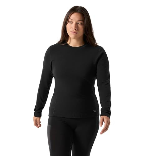 Arc'teryx Satoro Merino Wool Crew Neck LS Women's | Lightweight Merino-Blend Base Layer - Redesign | Black, Small | Amazon (US)