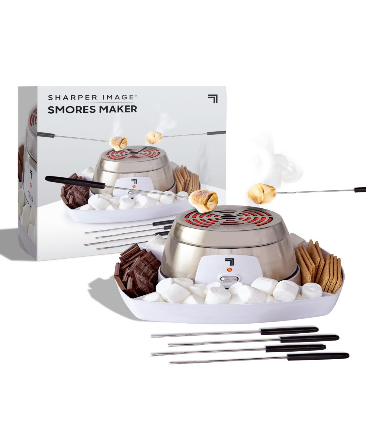 Sharper Image Electric Tabletop S'mores Maker for Indoors - Whitesilver | Macy's