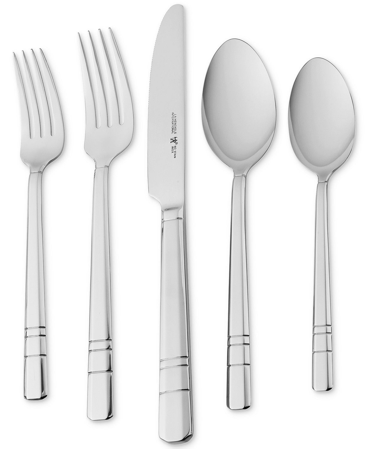 J.A. Henckels International Madison Square 65-Pc. 18/10 Stainless Steel Flatware Set, Service for... | Macys (US)