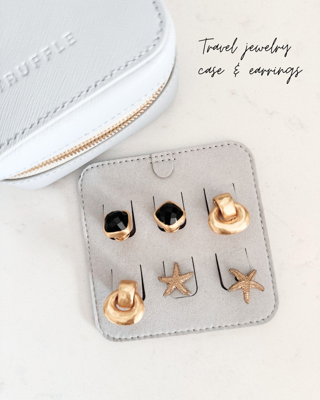 Travel jewelry case + beach vacation earrings ✨ gold earrings, gold jewelry, starfish earrings, door knocker earrings, statement jewelry, travel bag 

#LTKStyleTip #LTKFindsUnder50 #LTKTravel