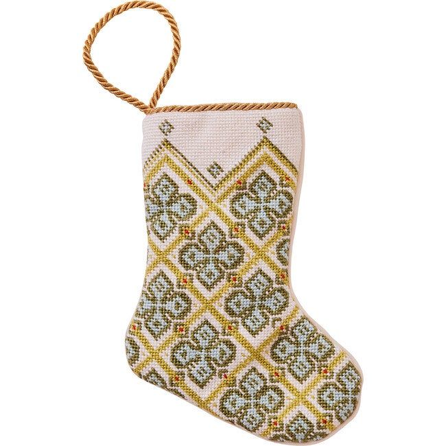 Bauble Stockings | Mini All is Bright Stocking by Fig and Dove (Green) | Maisonette | Maisonette