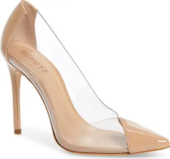 Schutz Cendi Transparent Pointed Toe Pump | Nordstrom | Nordstrom