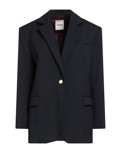 Sandro Woman Blazer Midnight blue Size 4 Polyester, Wool, Elastane | YOOX (US)