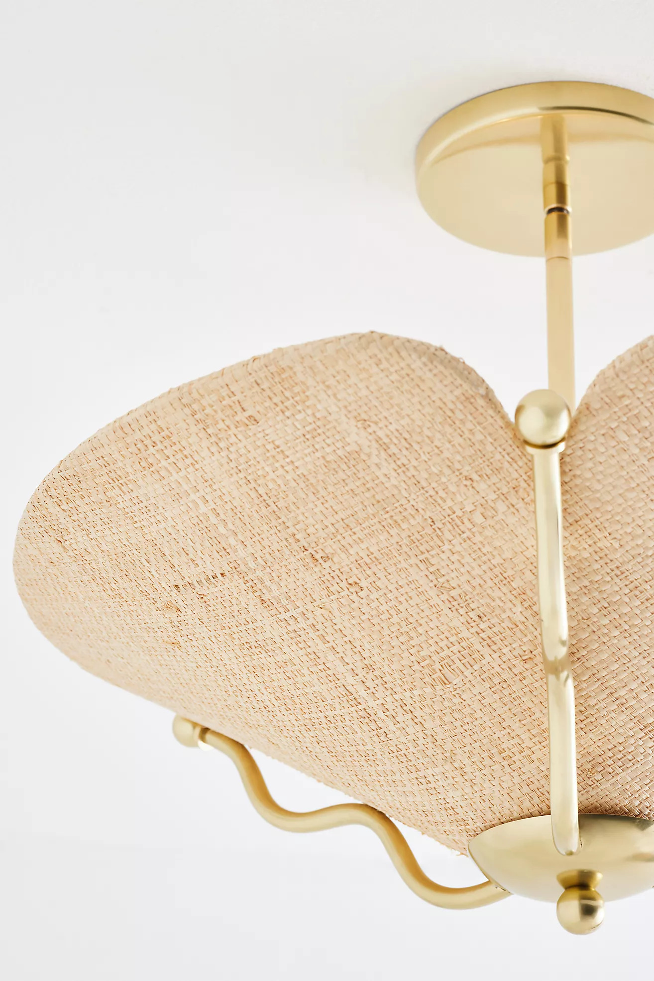 Beatrice Double Wavy Shaded Flush Mount | Anthropologie (US)