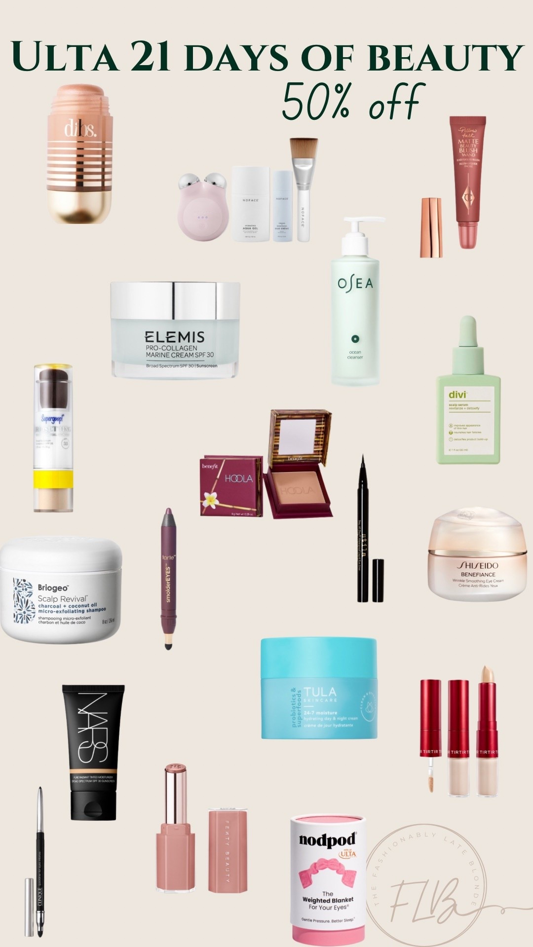 Ulta 21 Days of Beauty. Last day to save. 100s of items 50% off!

Makeup, skincare, hair, beautyy

#LTKBeauty #LTKSaleAlert