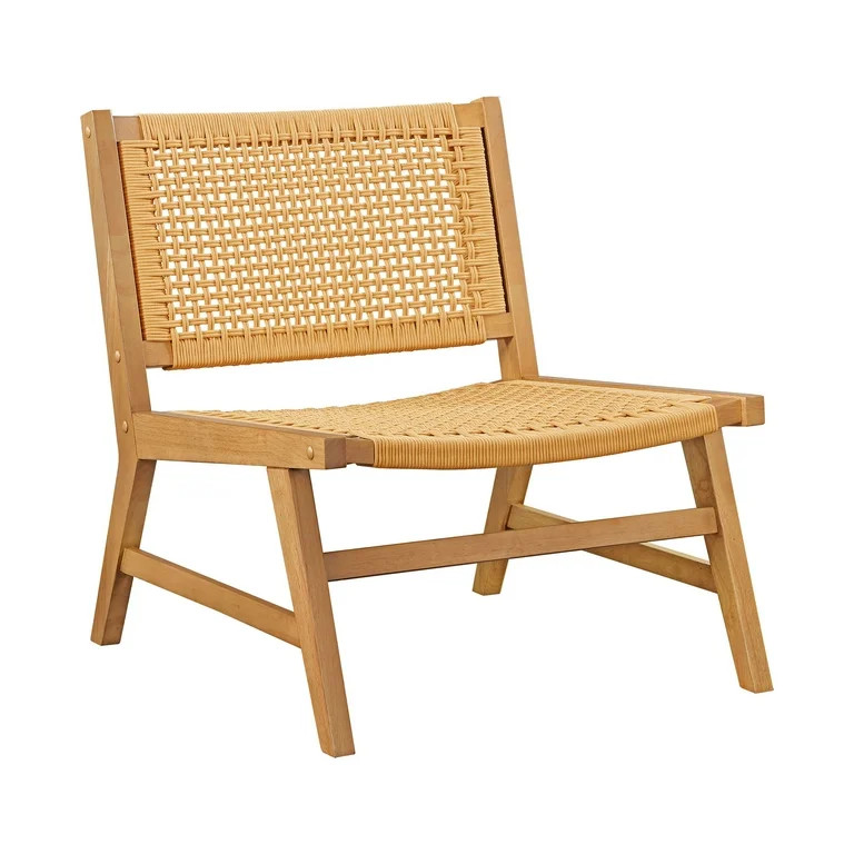 Better Homes & Gardens Vista Woven Accent Chair, Light Honey Finish | Walmart (US)