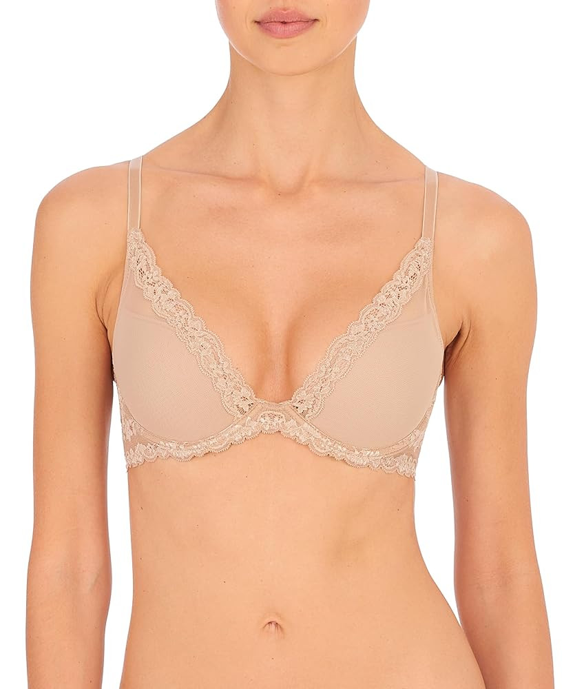 Natori Women's Feathers Luxe Plunge T-Shirt Underwire Bra 721255 | Amazon (US)