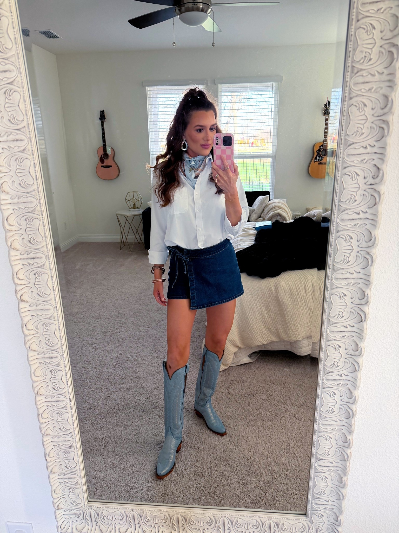 Loving this fit! This button down is something every girl needs in their closet and it’s under $20!! I couldn’t find the exact skirt and neck tie but I linked some other super cute options! 

#LTKWorkwear #LTKmomlife #LTKootd
