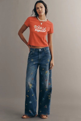 MOTHER Rerun Zip Sneak High-Rise Wide-Leg Jeans | Anthropologie (US)