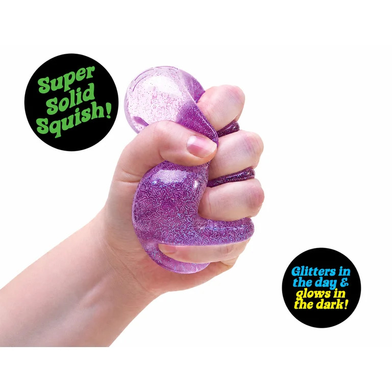 Schylling NeeDoh Nice Cube Glitter & Glow Squishy Fidget Cube, 1 Random Color | Walmart (US)