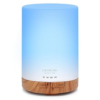 ASAKUKI 300ML Essential Oil Diffuser, Quiet 5-in-1 Premium Humidifier, Natural Home Fragrance Aro... | Amazon (US)