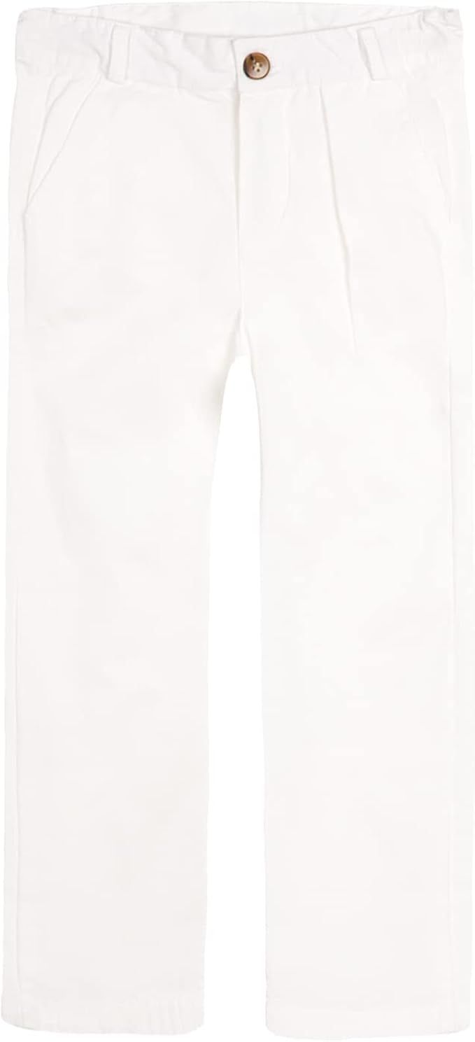 LittleSpring Boys School Uniform Twill Chino Pants Regular Fit | Amazon (US)