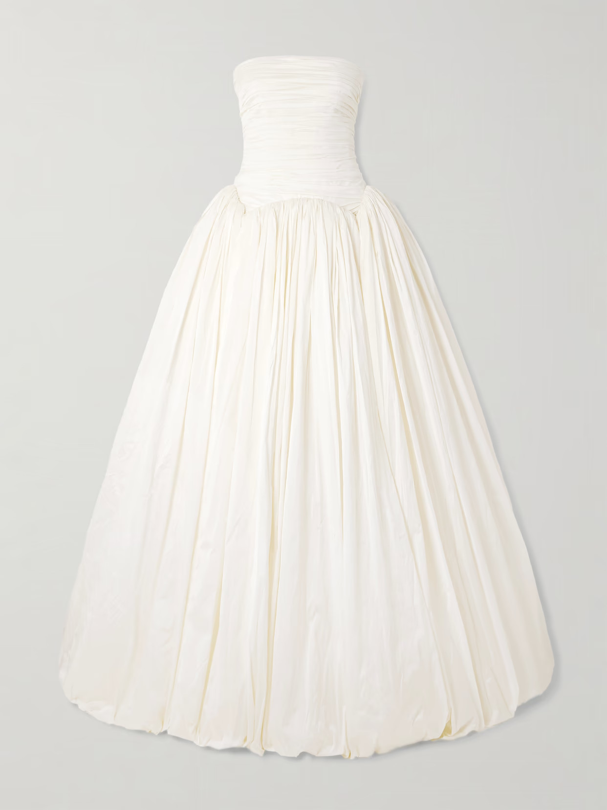 Danielle Frankel - Drew Strapless Taffeta Gown - Neutrals | NET-A-PORTER (US)
