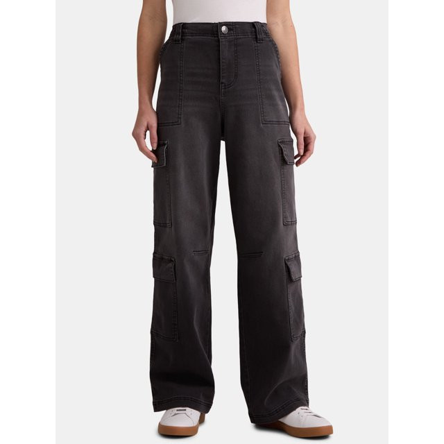 Madden NYC Women’s Skater Cargo Jeans, 29" Inseam, Sizes XXS-XXL | Walmart (US)