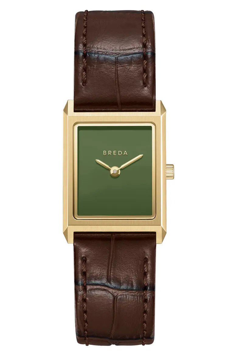 Virgil Leather Strap Watch, 16mm x 8mm (Women) | Nordstrom | Nordstrom