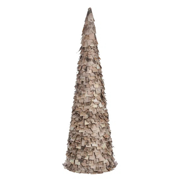 Paper Christmas Natural Cone Shape Tree Decor | Wayfair North America