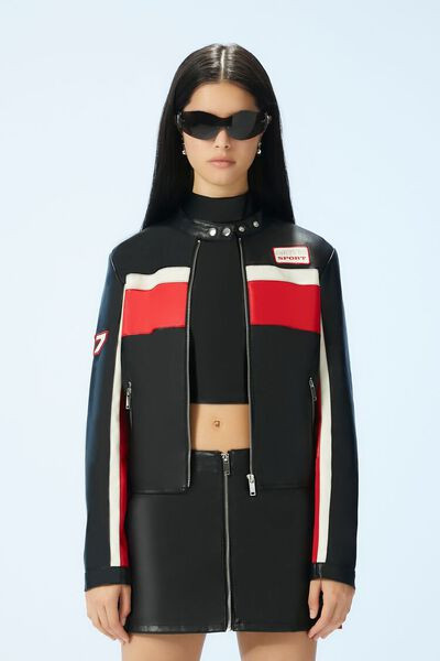 Faux Leather Striped Mini Skirt | Forever 21