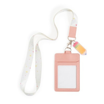 U Brands 18" Teacher Lanyard with PU Badge Pink | Target