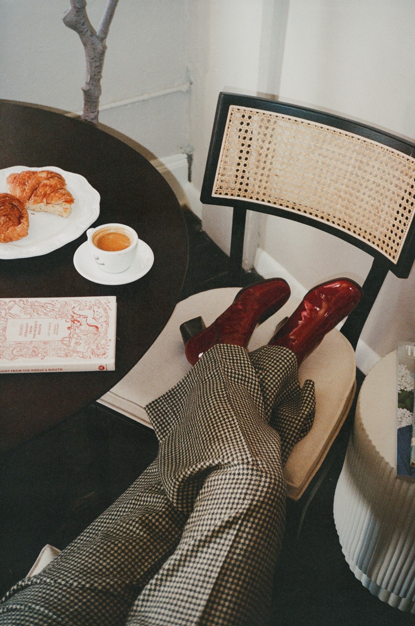 Fall boots, houndstooth wool trousers, French girl style, fall outfit ideas, Alabama football game outfit, fall trends, pop of red

#LTKStyleTip #LTKSeasonal #LTKWorkwear