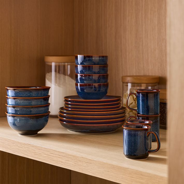 Ocean Waves Porcelain Dinnerware (Set of 20) | West Elm (US)