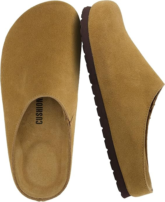 CUSHIONAIRE Lute Genuine Suede Leather Clogs for Women Indoor and Outdoor – Comfortable Slip On... | Amazon (US)