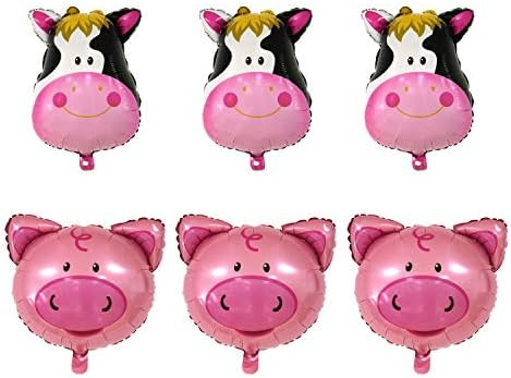 JETEHO 6Pcs Farm Animal Theme Balloons,Can Float Huge Animal Balloons for Children's Birthday Par... | Amazon (US)