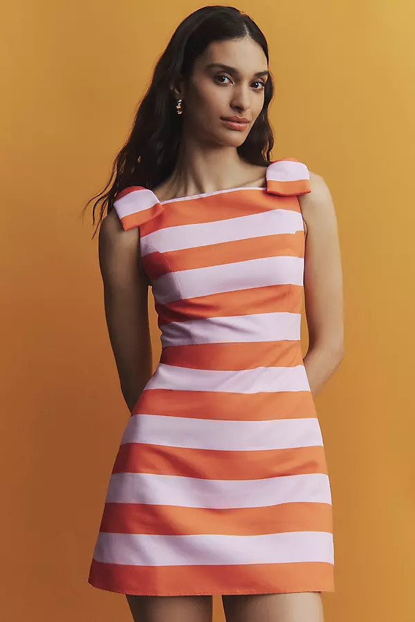 Sachin & Babi Georgia Square-Neck Striped Mini Dress | Anthropologie (US)