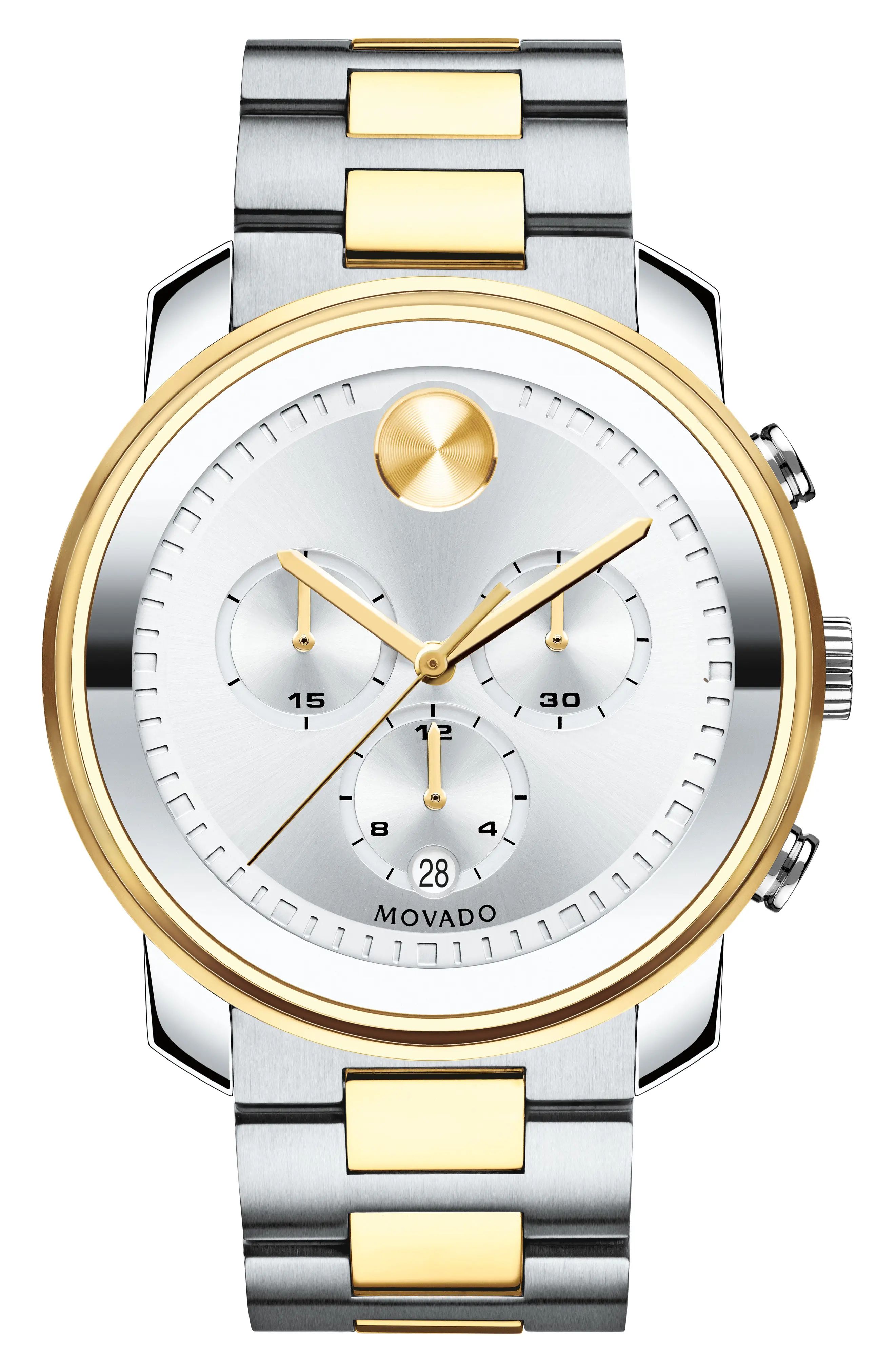 Bold Two Tone Chronograph Watch, 44mm | Nordstrom