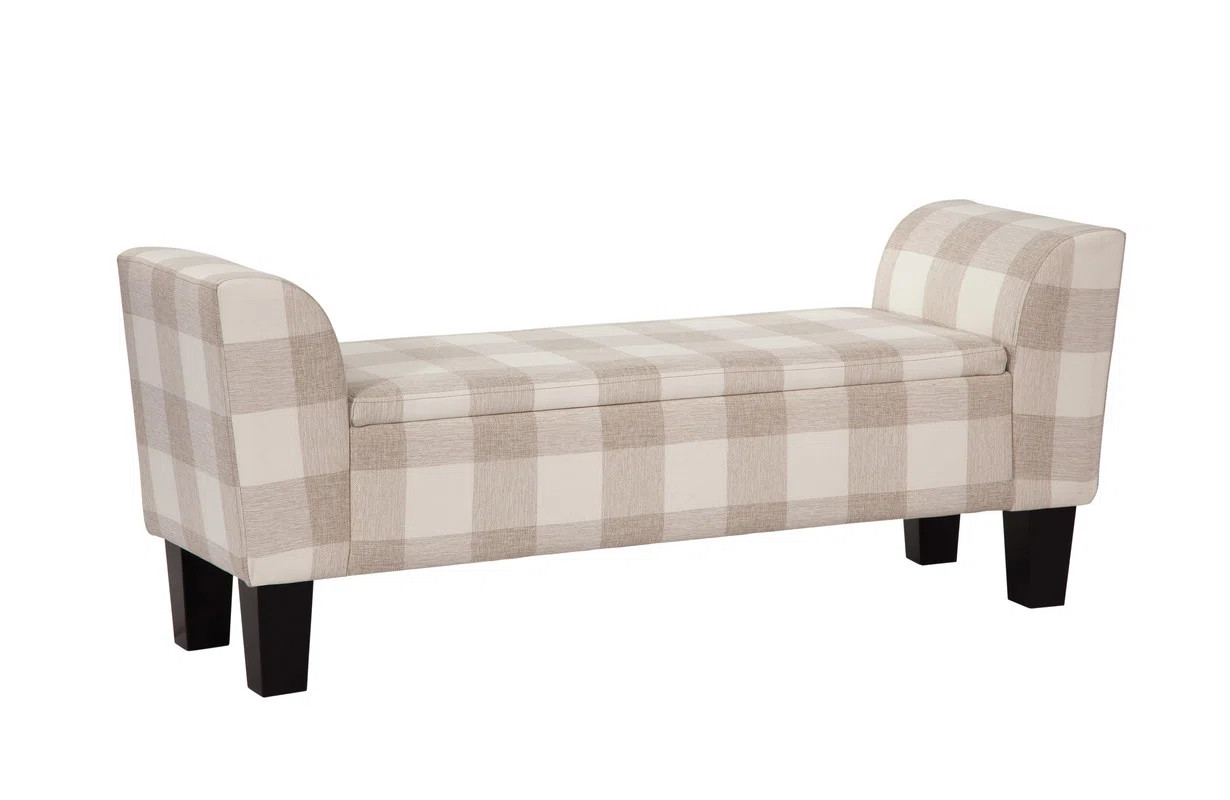 Claire Upholstered Flip Top Storage Bench with Arms | Wayfair North America