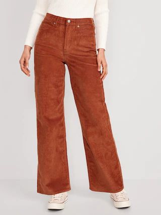 Higher High-Waisted Wide-Leg Corduroy Pants for Women | Old Navy (US)