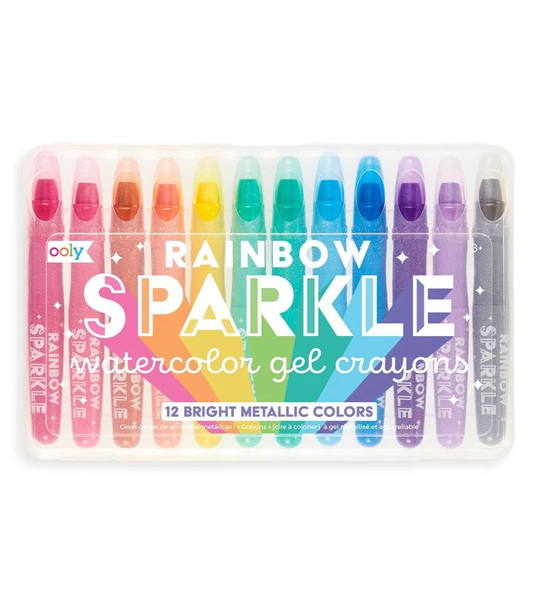 Rainbow Sparkle Metallic Gel Crayons | Smockingbird Kids