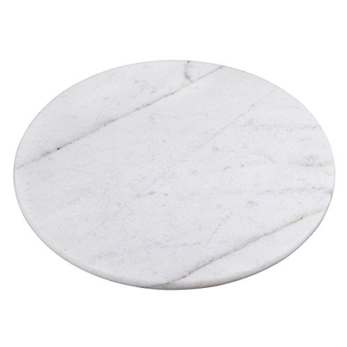 Creative Home Natural Marble Stone Lazy Susan Rotating Serving Plate Dining Table Organizer, 12" Diam, Off-White (patterns may very) | Amazon (US)