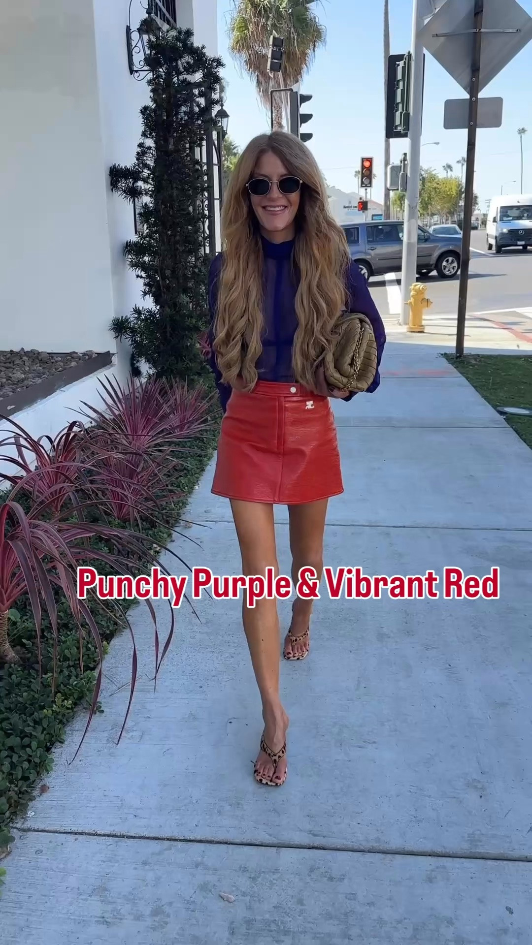 Fall outfit date night! Color is back and i am so into it. This purple sheer top is old from my closet, but i linked some great options. I wear size 2 in the skirt- highly rec have it in all the colors! Sandals run true

#LTKNYFW #LTKSeasonal #LTKootd
