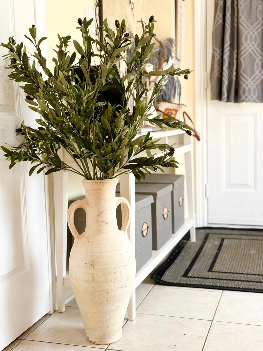 Artificial Olive Branch, Faux Olive Tree Branch, Olive Tree Leaves, Greenery Arrangement, Fake Pl... | Etsy (US)