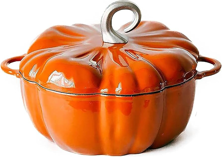 Pumpkin Cocotte,Pumpkin Dutch Oven Pot With Lid,Enamel Cast Iron Cooking Pot,Non Stick Pumpkin Po... | Amazon (US)